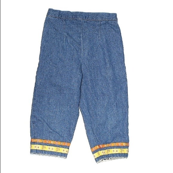 Mulberribush jean floral ribbon hem toddler 4 - Picture 2 of 3